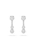 Waterfall Diamond Platinum Small Drop Earrings