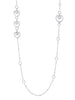 Sophie Long Open Heart Platinum Diamond Necklace