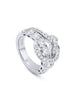 The Knot Medium White Gold Diamond Ring