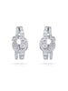 The Knot Large White Gold Diamond Earrings