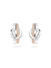 The Knot White and Rose Gold Diamond Earrings