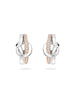 The Knot White and Rose Gold Diamond Earrings