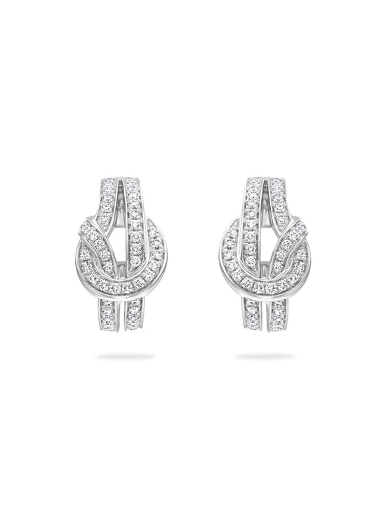 The Knot White Gold Diamond Earrings