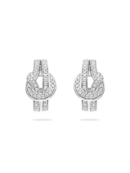 The Knot White Gold Diamond Earrings