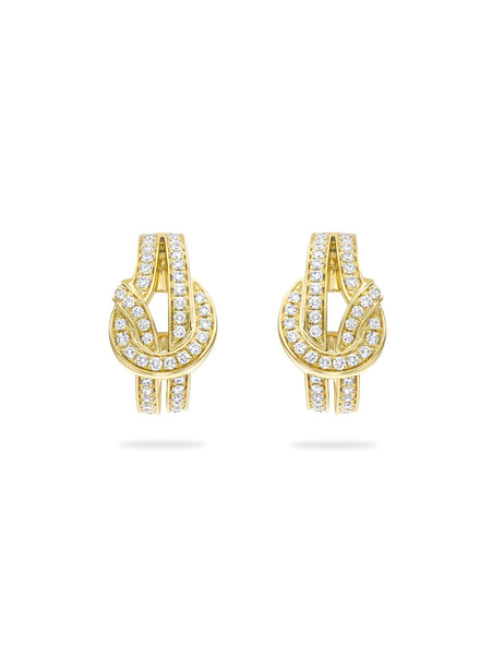 The Knot Yellow Gold Diamond Earrings