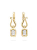 Florentine Ashoka Yellow Gold Diamond Earrings