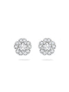 Secret Garden Walled Garden Diamond Stud Platinum Earrings