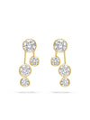 Raindance Large Detachable Double Drop Yellow Gold Earrings