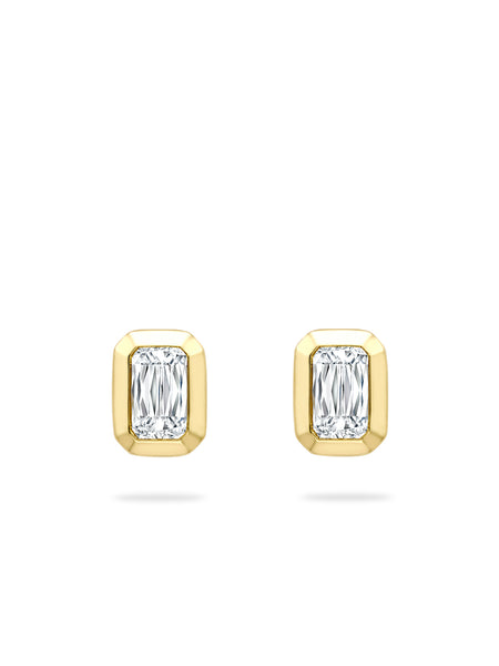 Florentine Ashoka Yellow Gold Diamond Earrings