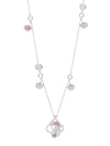 Raindrop Moonstone and Pink Opal Long Necklace