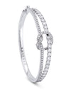 The Knot White Gold Diamond Medium Bangle