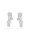 Raindance Large Detachable Double Drop Platinum Earrings