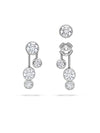 Raindance Large Detachable Double Drop Platinum Earrings