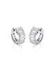 Ashoka Diamond Platinum Hoop Earrings