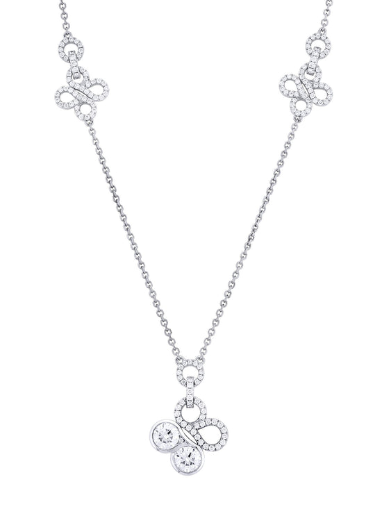 Be Boodles Large White Gold Diamond Pendant