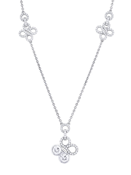 Be Boodles Large White Gold Diamond Pendant