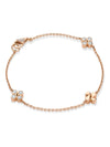 Be Boodles Rose Gold Triple Charm Bracelet