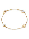 Be Boodles Yellow Gold Triple Charm Bracelet