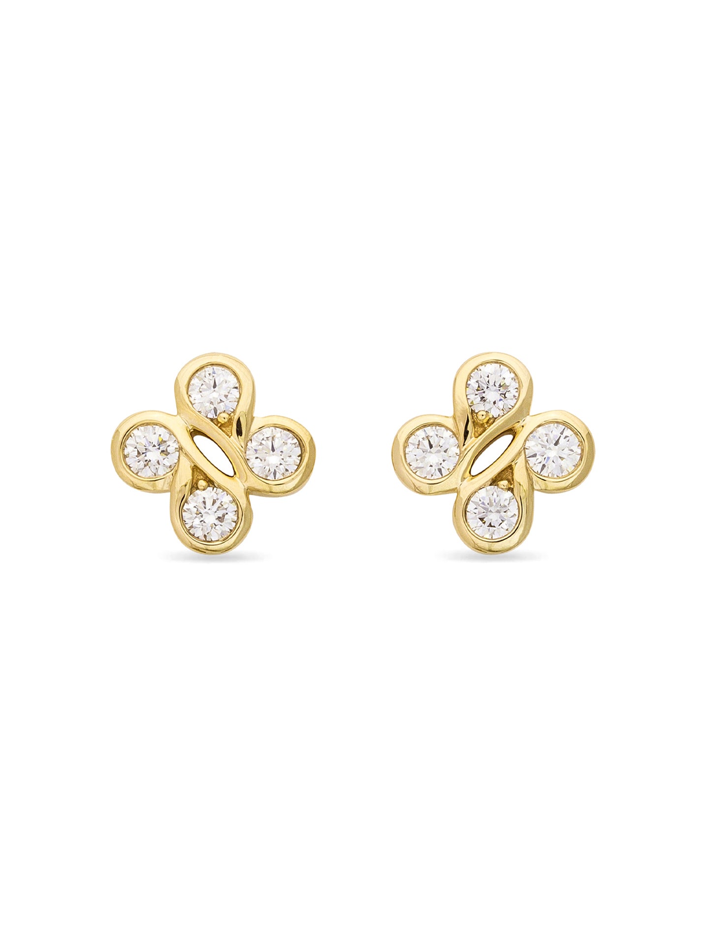 Be Boodles Yellow Gold Stud Earrings | Boodles