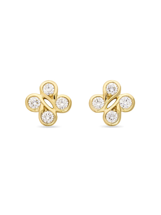 Be Boodles Yellow Gold Stud Earrings