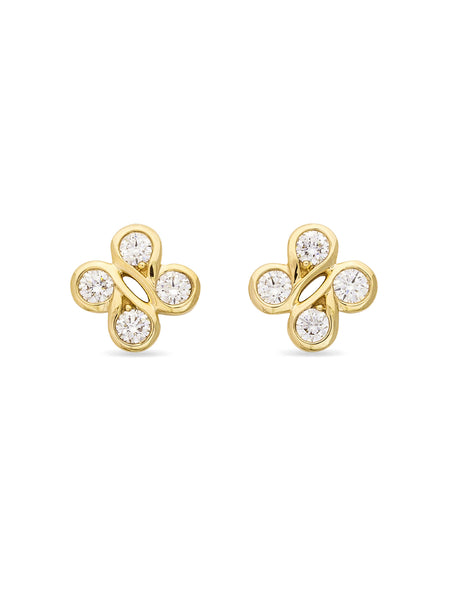 Be Boodles Yellow Gold Stud Earrings