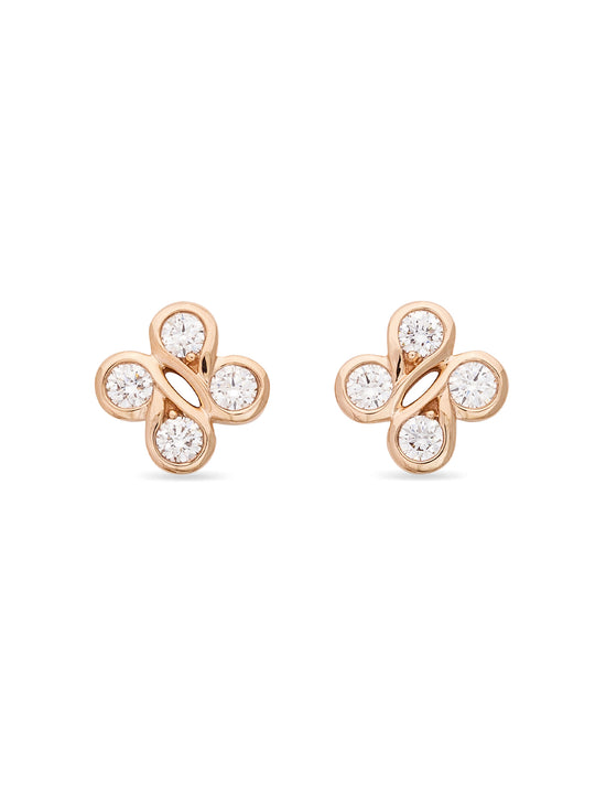 Be Boodles Rose Gold Stud Earrings