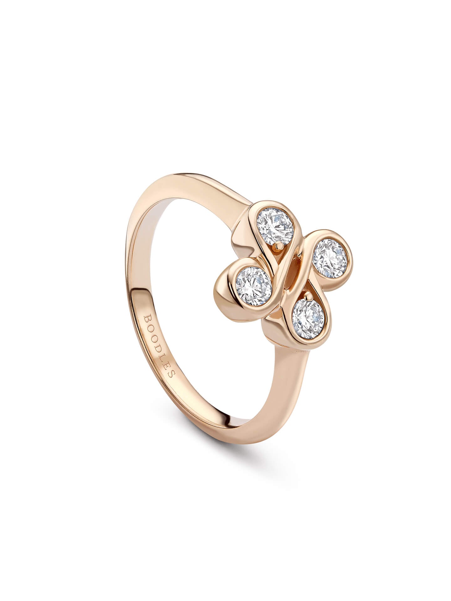 Be Boodles Classic Motif Rose Gold Ring | Boodles