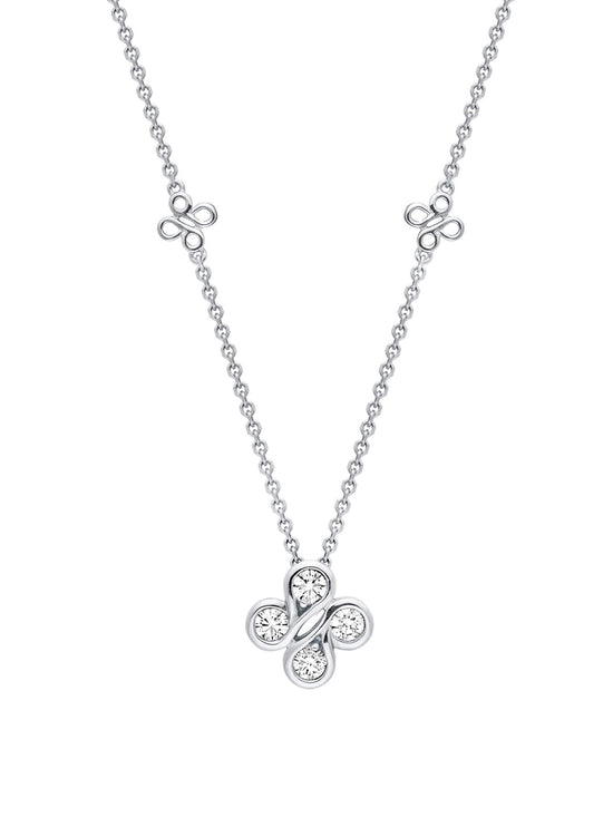 Be Boodles Mini White Gold Diamond Pendant