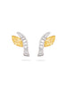 Yellow Diamond Snake Design Earrings