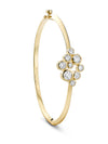 Raindance Yellow Gold Diamond Cluster Bangle