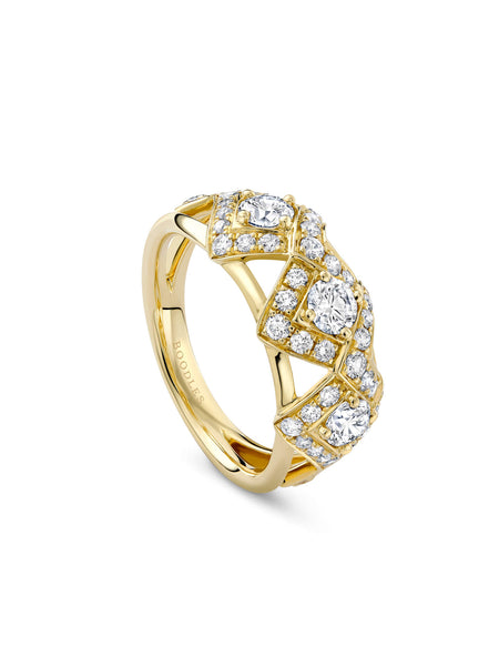 Woodland Yellow Gold Diamond Ring