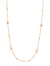 Orchard Long Multi Charm Rose Gold Necklace