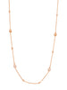 Orchard Long Multi Charm Rose Gold Necklace