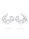 Woodland Pavé Diamond Platinum Earrings