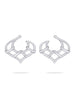 Woodland Pavé Diamond Platinum Earrings