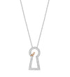 Secret Garden Large Platinum Keyway Pendant