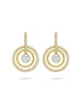 Roulette Single Stone Yellow Gold Drop Earrings