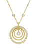 Roulette Diamond Yellow Gold Pendant Necklace