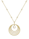 Roulette Pearl Diamond Yellow Gold Pendant