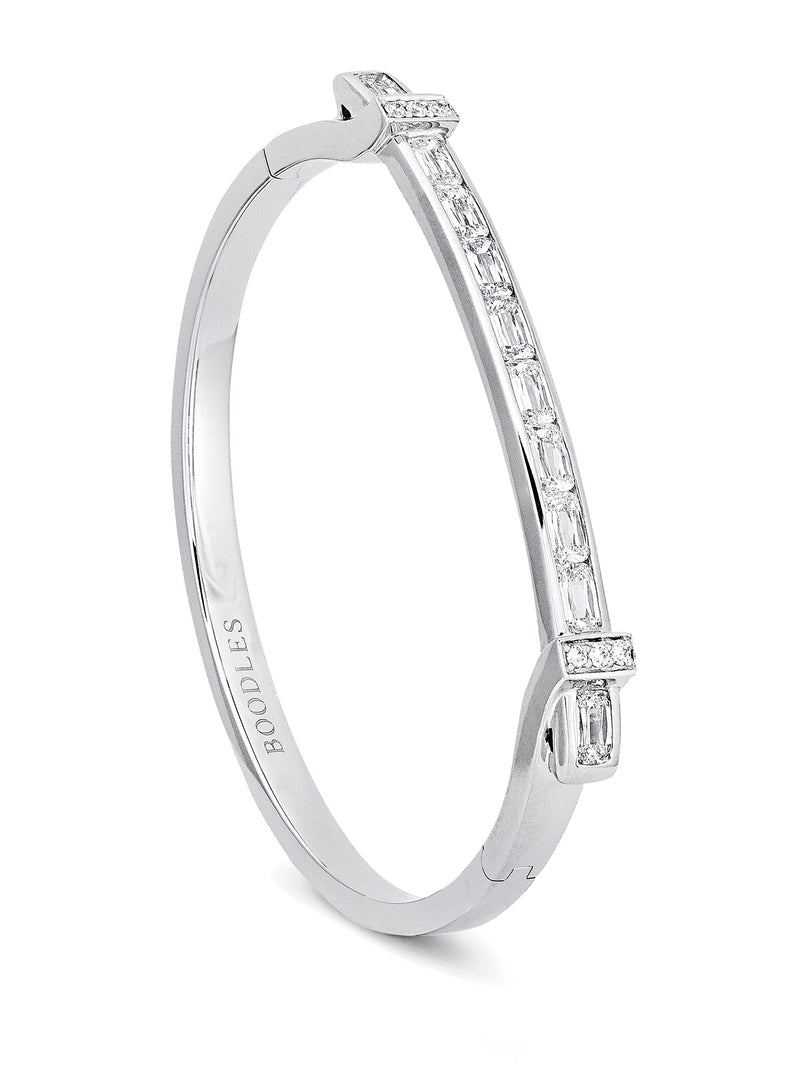 Trapeze Platinum Ashoka Diamond Bangle