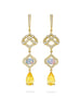 Woodland Beryl Opal Diamond Drop Earrings