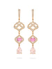 Woodland Morganite Diamond Rose Gold Drop Earrings