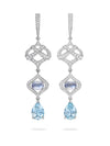 Woodland Aquamarine Diamond Drop Earrings