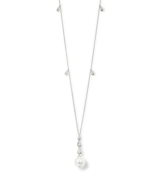 Snowdrop White Gold Pearl Pendant