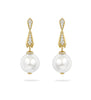 Secret Garden Pearl Diamond Yellow Gold Drop Earrings