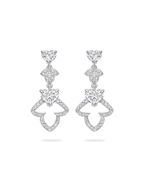 Secret Garden Ivy Diamond Platinum Earrings