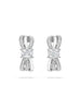 Ribbons Platinum Ashoka Diamond Earrings