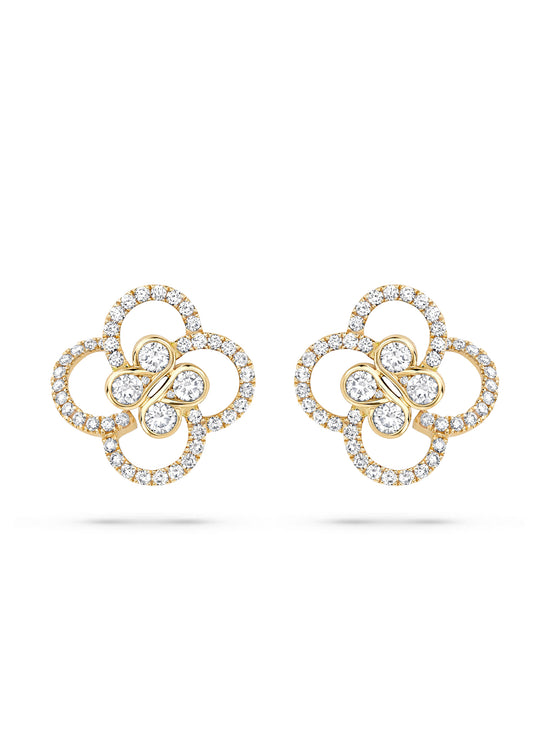 Be Boodles Yellow Gold Diamond Earrings