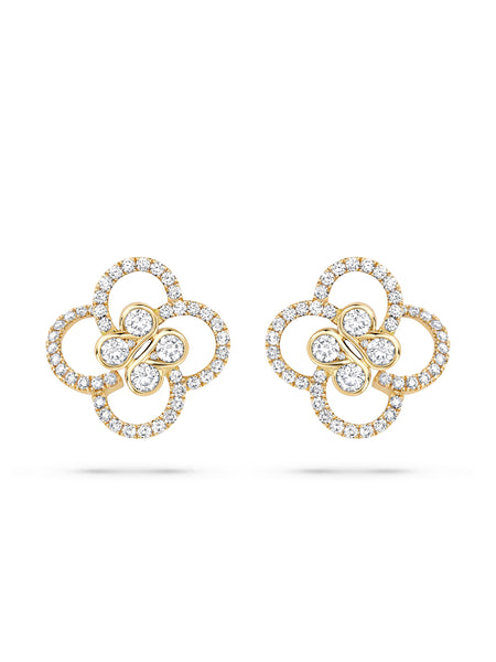 Be Boodles Yellow Gold Diamond Earrings