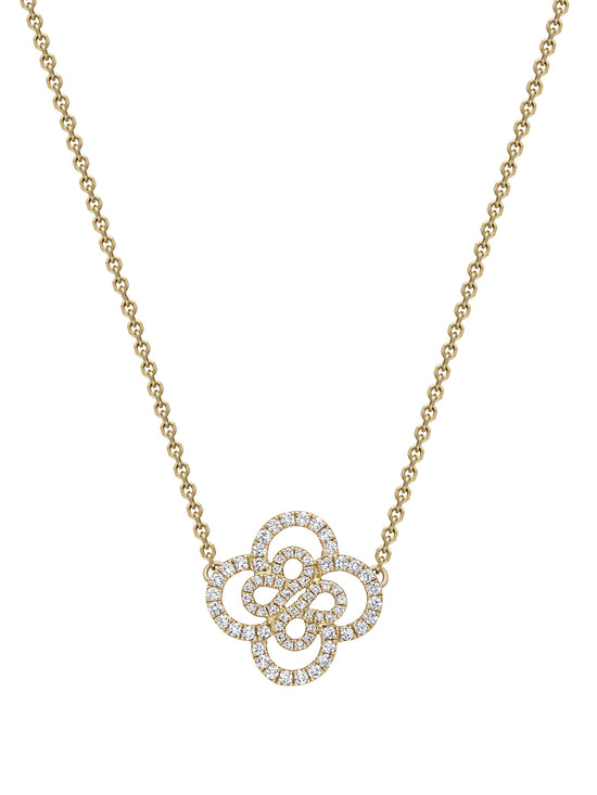 Be Boodles Double Motif Yellow Gold Pendant